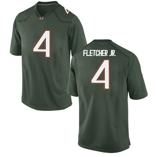 Mark Fletcher Jr. Game Green Youth Miami Hurricanes Alternate Jersey