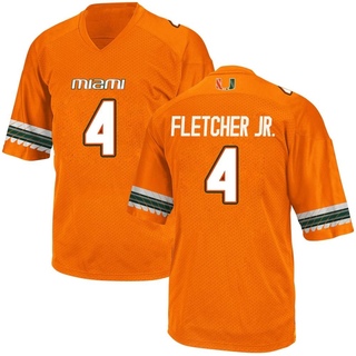 Mark Fletcher Jr. Game Orange Youth Miami Hurricanes Alternate Jersey