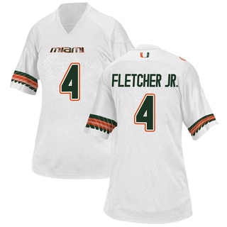 Mark Fletcher Jr. Replica White Women's Miami Hurricanes Alternate Jersey