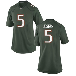 Ray Ray Joseph Game Green Women's Miami Hurricanes Alternate Jersey