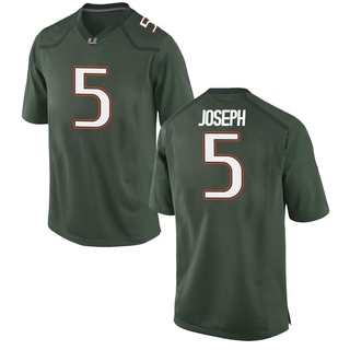 Ray Ray Joseph Game Green Youth Miami Hurricanes Alternate Jersey