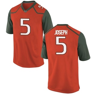 Ray Ray Joseph Game Orange Men's Miami Hurricanes Jersey