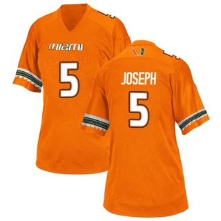 Ray Ray Joseph Game Orange Women's Miami Hurricanes Alternate Jersey