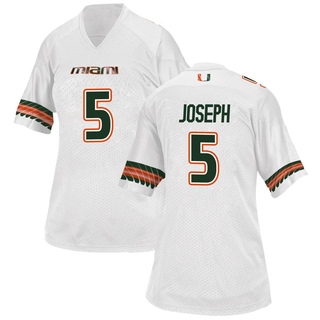 Ray Ray Joseph Game White Women's Miami Hurricanes Alternate Jersey